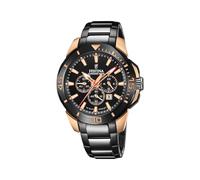 Festina Reloj Hombre Analógico de Acero Inoxidable 316l Negro - Movimiento de Cuarzo - Cronógrafo - Calendario - Cristal Mineral Resistente - Resistente al Agua 10 ATM F20645/1 Special Editions