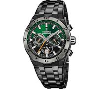 Festina Reloj Hombre Analógico de Acero Inoxidable 316l Negro - Movimiento de Cuarzo - Cronógrafo - Calendario - Cristal Mineral de Alta Resistencia - Resistente al Agua 10 ATM F20673/2 Chrono Bike