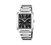 Festina Reloj Hombre Analógico de Acero Inoxidable 316l Plateado - Movimiento de Cuarzo - Calendario - Cristal Mineral de Alta Resistencia - Resistente al Agua 5 ATM F20677/4 On The Square