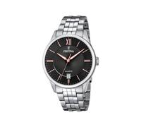 Festina Reloj Hombre Analógico de Acero Inoxidable 316l Plateado - Movimiento de Cuarzo - Calendario - Cristal Mineral de Alta Resistencia - Resistente al Agua 5 ATM F20425/6