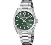 Festina Reloj Hombre Analógico de Acero Inoxidable 316l Plateado | Movimiento de Cuarzo, Calendario, Cristal Mineral de Alta Resistencia, Resistente al Agua 5 ATM F20707/5