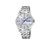 Festina Reloj Hombre Analógico de Acero Inoxidable 316l Plateado - Movimiento de Cuarzo - Calendario - Cristal Mineral de Alta Resistencia - Resistente al Agua 10 ATM F20357/1
