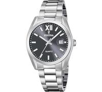 Festina Reloj Hombre Analógico de Acero Inoxidable 316l Plateado - Movimiento de Cuarzo - Calendario - Cristal Mineral Resistente - Resistente al Agua 5 ATM Elegante y Clásico F20707/3 Classics