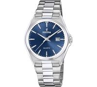 Festina Reloj Hombre Analógico de Acero Inoxidable 316l Plateado - Movimiento de Cuarzo - Calendario - Cristal Mineral de Alta Resistencia - Resistente al Agua 5 ATM F20552/2