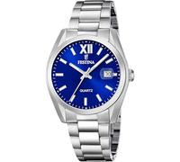 Festina Reloj Hombre Analógico de Acero Inoxidable 316l Plateado - Movimiento de Cuarzo - Calendario - Cristal Mineral Resistente - Resistente al Agua 5 ATM Elegante y Clásico F20707/4 Classics