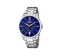 Festina Reloj Hombre Analógico de Acero Inoxidable 316l Plateado - Movimiento de Cuarzo - Calendario - Cristal Mineral de Alta Resistencia - Resistente al Agua 5 ATM F20425/5
