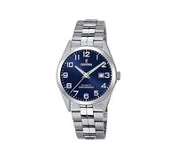 Festina Reloj Hombre Analógico de Acero Inoxidable 316l Plateado - Movimiento de Cuarzo - Calendario - Cristal Mineral de Alta Resistencia - Resistente al Agua 10 ATM F20437/3