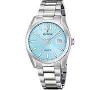 Festina Reloj Hombre Analógico de Acero Inoxidable 316l Plateado - Movimiento de Cuarzo - Calendario - Cristal Mineral Resistente - Resistente al Agua 5 ATM Elegante y Clásico F20707/2 Classics