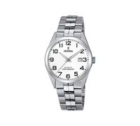 Festina Reloj Hombre Analógico de Acero Inoxidable 316l Plateado - Movimiento de Cuarzo - Calendario - Cristal Mineral de Alta Resistencia - Resistente al Agua 10 ATM F20437/1