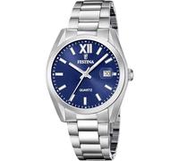 Festina Reloj Hombre Analógico de Acero Inoxidable 316l Plateado - Movimiento de Cuarzo - Calendario - Cristal Mineral de Alta Resistencia - Resistente al Agua 5 ATM F20707/7