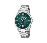Festina Reloj Hombre Analógico de Acero Inoxidable 316l Plateado - Movimiento de Cuarzo - Calendario - Cristal Mineral de Alta Resistencia - Resistente al Agua 5 ATM F20425/7