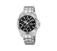 Festina Reloj Hombre Analógico de Acero Inoxidable 316l Plateado - Movimiento de Cuarzo - Cristal Mineral de Alta Resistencia - Resistente al Agua 10 ATM Casual - Multifunción F20445/3