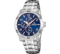 Festina Reloj Hombre Analógico de Acero Inoxidable 316l Plateado - Movimiento de Cuarzo - Cristal Mineral de Alta Resistencia - Resistente al Agua 5 ATM - Multifunción F16606 Special Prices