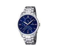 Festina Reloj Hombre Analógico de Acero Inoxidable 316l Plateado - Movimiento de Cuarzo - Cristal Mineral de Alta Resistencia - Resistente al Agua 5 ATM Elegante - Multifunción F16822/3
