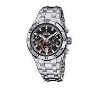 FESTINA Reloj Hombre Analógico de Acero Inoxidable 316l Plateado - Movimiento de Cuarzo - Cronógrafo - Calendario - Cristal Mineral de Alta Resistencia - Resistente al Agua 10 ATM F20670/6 Chrono Bike