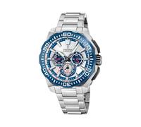 FESTINA Reloj Hombre Analógico de Acero Inoxidable 316l Plateado - Movimiento de Cuarzo - Cronógrafo - Calendario - Cristal Mineral de Alta Resistencia - Resistente al Agua 20 ATM F20724/1 Chrono Bike