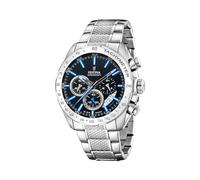 FESTINA Reloj Hombre Analógico de Acero Inoxidable 316l Plateado - Movimiento de Cuarzo - Cronógrafo - Calendario - Cristal Mineral Resistente - Resistente al Agua 10 ATM F20668/6 Timeless Chronograph