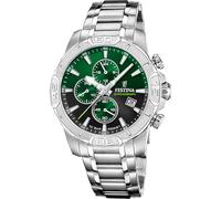 FESTINA Reloj Hombre Analógico de Acero Inoxidable 316l Plateado - Movimiento de Cuarzo - Cronógrafo - Calendario - Cristal Mineral Resistente - Resistente al Agua 10 ATM F20704/5 Timeless Chronograph