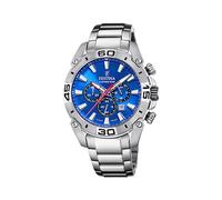 FESTINA Reloj Hombre Analógico de Acero Inoxidable 316l Plateado - Movimiento de Cuarzo - Cronógrafo - Calendario - Cristal Mineral de Alta Resistencia - Resistente al Agua 10 ATM F20543/2 Chrono Bike