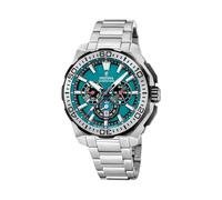 FESTINA Reloj Hombre Analógico de Acero Inoxidable 316l Plateado - Movimiento de Cuarzo - Cronógrafo - Calendario - Cristal Mineral de Alta Resistencia - Resistente al Agua 20 ATM F20724/6 Chrono Bike