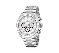 FESTINA Reloj Hombre Analógico de Acero Inoxidable 316l Plateado - Movimiento de Cuarzo - Cronógrafo - Calendario - Cristal Mineral Resistente - Resistente al Agua 10 ATM F20668/1 Timeless Chronograph