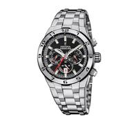 FESTINA Reloj Hombre Analógico de Acero Inoxidable 316l Plateado - Movimiento de Cuarzo - Cronógrafo - Calendario - Cristal Mineral de Alta Resistencia - Resistente al Agua 10 ATM F20670/6 Chrono Bike
