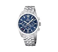 FESTINA Reloj Hombre Analógico de Acero Inoxidable 316l Plateado - Movimiento de Cuarzo - Cronógrafo - Calendario - Cristal Mineral Resistente - Resistente al Agua 10 ATM F20742/1 Timeless Chronograph