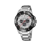FESTINA Reloj Hombre Analógico de Acero Inoxidable 316l Plateado - Movimiento de Cuarzo - Cronógrafo - Calendario - Cristal Mineral de Alta Resistencia - Resistente al Agua 10 ATM F20641/1 Chrono Bike