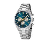 Festina Reloj Hombre Analógico de Acero Inoxidable 316l Plateado - Movimiento de Cuarzo - Cronógrafo - Cristal Mineral de Alta Resistencia - Resistente al Agua 5 ATM F16820/C Timeless Chronograph