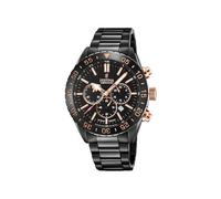 Festina Reloj Hombre Analógico de Acero Inoxidable de Cerámica Negro - Movimiento de Cuarzo - Cronógrafo - Calendario - Cristal Zafiro de Alta Resistencia - Resistente al Agua 10 ATM F20577/1 Ceramic