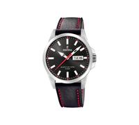 Festina Reloj Hombre Analógico de Acero Inoxidable y Cuero Negro