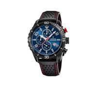Festina Reloj Hombre Analógico de Cuero Negro - Movimiento de Cuarzo - Cronógrafo - Calendario - Cristal Mineral de Alta Resistencia - Resistente al Agua 10 ATM Elegante F20519/2 Chrono Sport
