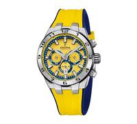 Festina Reloj Hombre Analógico de Caucho Amarillo - Movimiento de Cuarzo - Cronógrafo - Calendario - Cristal Mineral de Alta Resistencia - Resistente al Agua 10 ATM F20671/4 Chrono Bike