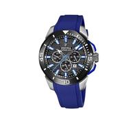 Festina Reloj Hombre Analógico de Caucho Azul - Movimiento de Cuarzo - Cronógrafo - Calendario - Cristal Mineral de Alta Resistencia - Resistente al Agua 10 ATM F20642/1 Chrono Bike