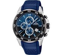 Festina Reloj Hombre F20330/A The Originals Caja de Acero Inoxidable 316l Plateado Correa de Caucho Azul