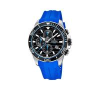 Festina Reloj Hombre Analógico de Caucho Azul - Movimiento de Cuarzo Reloj Deportivo Hombre - Cronógrafo - Calendario - Cristal Mineral Resistente - Resistente al Agua 10 ATM F20370/5 Special Prices