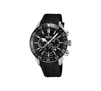 Festina Reloj Hombre Analógico de Caucho Negro - Movimiento de Cuarzo - Cronógrafo - Calendario - Cristal Zafiro de Alta Resistencia - Resistente al Agua 10 ATM F20515/2 Ceramic