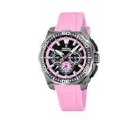 Festina Reloj Hombre Analógico de Caucho Rosa - Movimiento de Cuarzo - Cronógrafo - Calendario - Cristal Mineral de Alta Resistencia - Resistente al Agua 20 ATM F20725/2 Chrono Bike