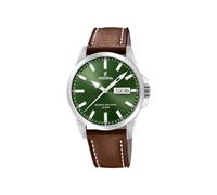 Festina Reloj para hombre F20358/5 – Caja acero inoxidable 316L plateado, correa piel marrón
