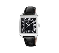 Festina Reloj Hombre Analógico de Cuero Negro - Movimiento de Cuarzo - Calendario - Cristal Mineral de Alta Resistencia - Resistente al Agua 5 ATM Elegante F20681/3 On The Square