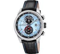 Festina Reloj Hombre F20695/2 Timeless Chronograph Caja de Acero Inoxidable 316l Plateado Correa de Piel Negro
