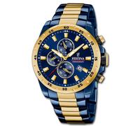 Festina Reloj Hombre Cronógrafo Deporte de Pulsera Acero Inox Azul Oro UF20564 /
