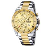 Festina Reloj Hombre Cronógrafo Deporte de Pulsera Acero Inox Oro Plata UF20562