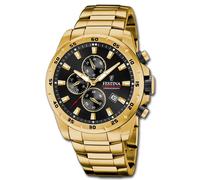 Festina Reloj Hombre Cronógrafo Deporte F20541/4 de Pulsera Acero Oro UF20541 /