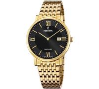 Festina Reloj Hombre F20020/3 Swiss Made Caja de Acero Inoxidable 316l Dorado Correa de Acero Inoxidable 316l Dorado