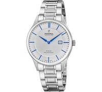 Festina Reloj Hombre F20067/3 Swiss Made Acero Clasico Caja de Acero Inoxidable 316l Plateado Correa de Acero Inoxidable 316l Plateado