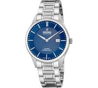 Festina Reloj Hombre F20067/4 Swiss Made Acero Clasico Caja de Acero Inoxidable 316l Plateado Correa de Acero Inoxidable 316l Plateado