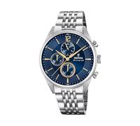 Festina Reloj Hombre F20285/3 Timeless Chronograph Caja de Acero Inoxidable 316l Plateado Correa de Acero Inoxidable 316l Plateado
