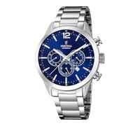 Festina Reloj Hombre F20343/7 Timeless Chronograph Caja de Acero Inoxidable 316l Plateado Correa de Acero Inoxidable 316l Plateado
