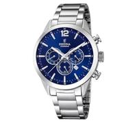 Festina Reloj Hombre F20343/7 Timeless Chronograph Caja de Acero Inoxidable 316l Plateado Correa de Acero Inoxidable 316l Plateado